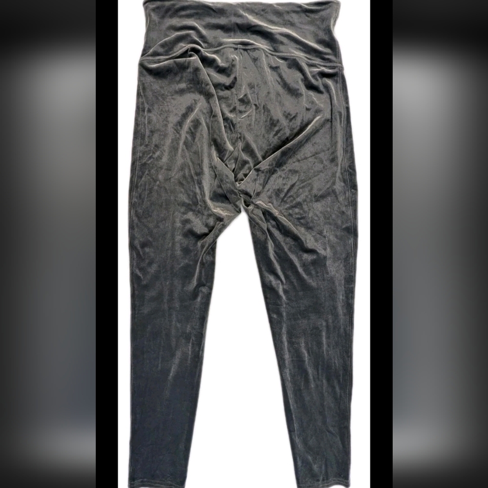 Spanx Velvet Leggings Pull On Women’s 2XL Gray Stretch (Inseam 29) - Picture 4 of 8